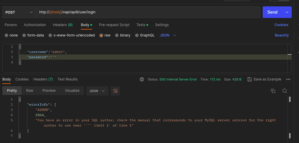 postamn-sql-password